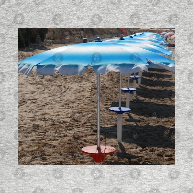 Row of Beach Umbrellas by jojobob